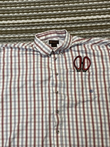 ARIAT Western Hemd Herren XXL 2XL weiß rot kariert langarm belüftet Achseln Rodeo - Bild 5 von 19