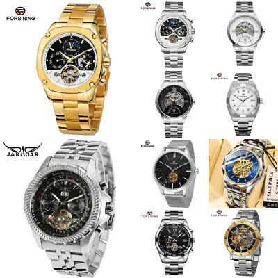 Automatikuhr Herrenuhren Silber Gold Schwarz Mechanisch Armbanduhr Uhren Stahl