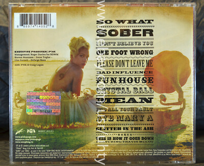 PINK P!NK FUNHOUSE 2008 RARE UKR ORIGINAL FUNK SOUL POWER DANCE