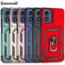 For Motorola Moto G Play 2024 Shockproof Ring Stand Case  Screen Protector