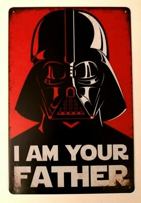 Targa star wars darth vader father stampa metallo retrò pub bar poster arredo