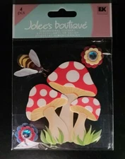 Jolee's Boutique - MUSHROOMS - Scrapbooking Stickers SPJB823 (VERY RARE - 2009)
