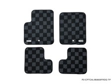 P2M Checkered Flag Race Carpet Floor Mats Set of 4 for Dodge Caliber SRT4 08-09