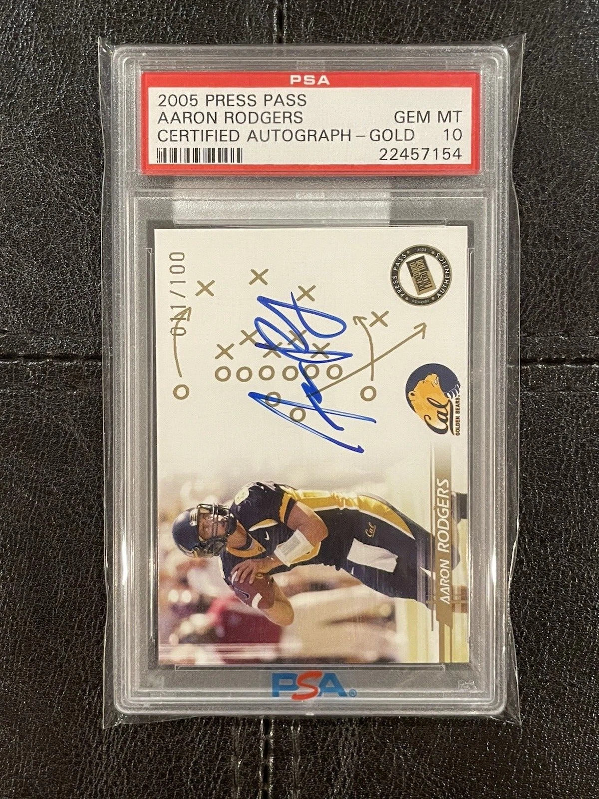 Aaron Rodgers Press Pass Certified Autograph # Gold