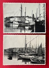2 x artist photo postcard by F. Baruzzi-Ostal around 1955 St. Tropez Dans le P. ( 140885