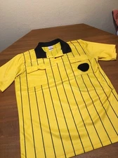 High Five Soccer Referee Jersey Shirt Yellow Black See Measurements L?