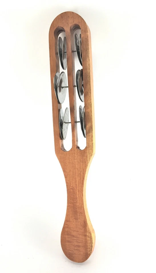 Jingle Stick Tambourine Shaker Handheld Percussion Instrument Handmade FairTrade