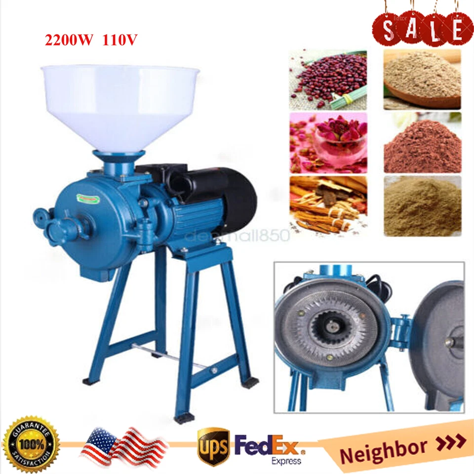 Molino Eléctrico Molino De Maíz Eléctrico Máquina Molinillo de Maíz + Embudo Foto 3 de 4