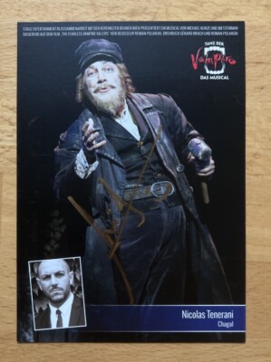 Nicolas Tenerai AK Tanz der Vampire Autogrammkarte original handsigniert