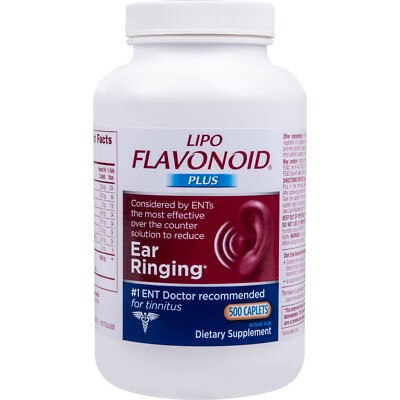 Lipo-Flavonoid Plus Ear Health Supplement 500 Caplets 02/2027+ US Seller