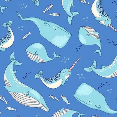 Make A Splash - Ocean Life - Sky Blue by Lisa Glanz Cotton Fabric