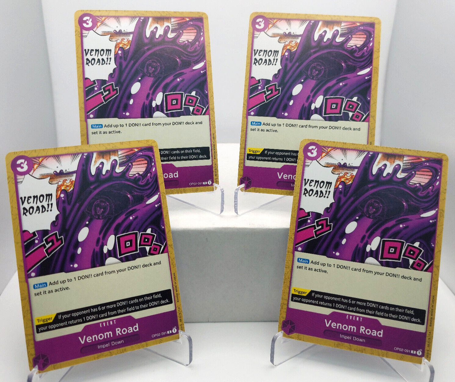 Venom Road Playset - OP02-091 x4 - Paramount War - One Piece TCG - English