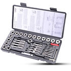 <!--F#f_0-->40 PCs Metric Imperial Tap and Die Set Screw Thread Drill Kit Pitch Gauge M3-M12<!--F/-->