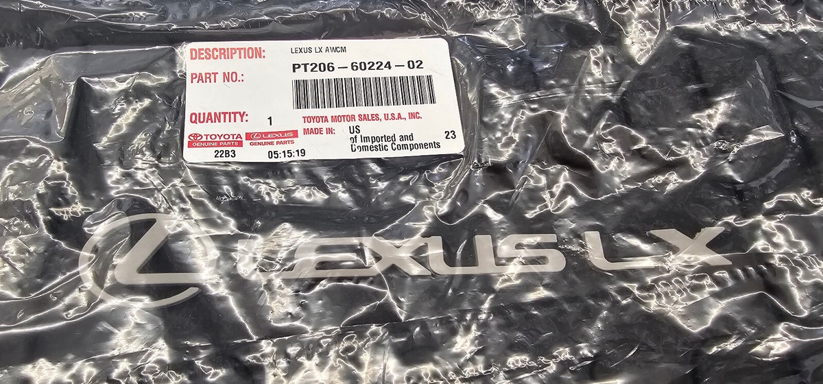 LEXUS LX600 2022-2024 Floor Mat Pt206-60224-02 Black Hard for sale