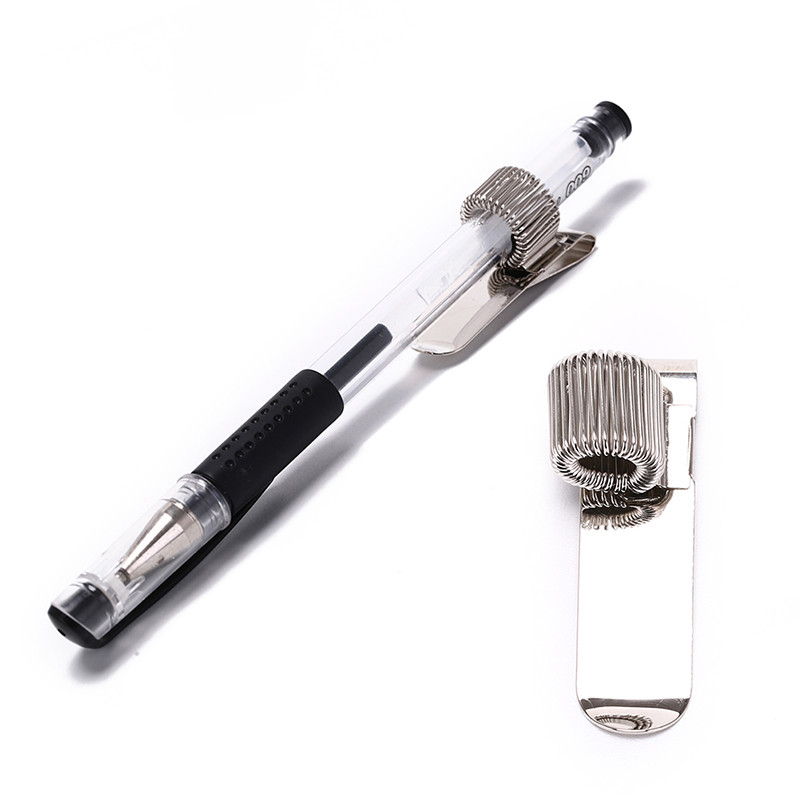 silver metal pen holder with pocket clip doctors nurse uniform pen hol