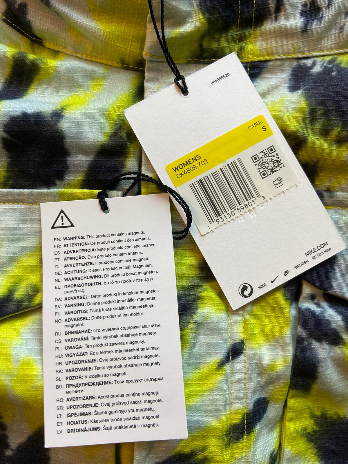 OFF WHITE X NIKE Giacca tagliata tinta unita taglia small CK4808 702" OFF WHITE™ x NIKE⚡️NRG ""KEEP BACK