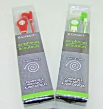 e-Circuit Tangle Free Earphones (3.5mm Jack) 48" Flat Cord. Free Shipping.