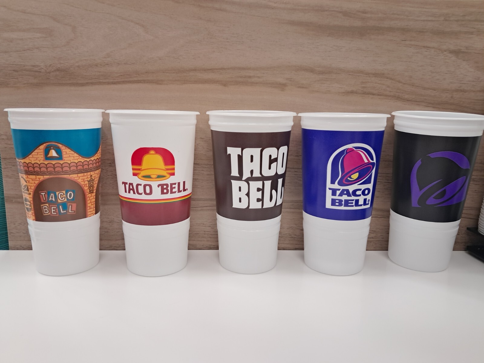 Taco Bell Decade Cups - 5 Cups Total | eBay