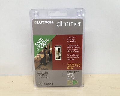 Lutron TG-600PH-IV Toggler 600W Preset Dimmer Ivory brand new never opened
