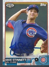 Chicago Cubs JAKE STINNETT Signed 2015 Topps Card