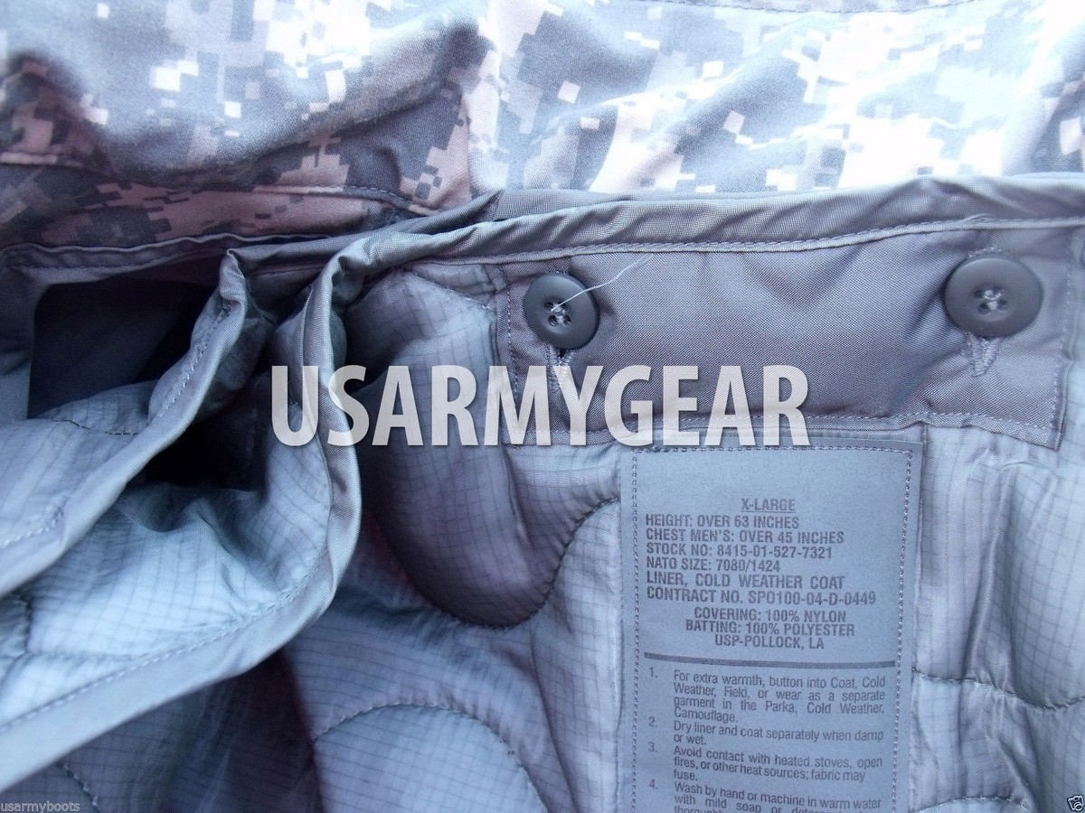 2 ACU Liner for Extra Warmth M65 Foliage Green Cold Weather Field