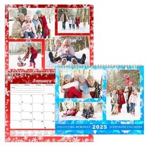 2025 Scrapbook Wall Calendar Spiral-bound - 12 Months Desk  08