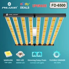 Phlizon 640W Full Spectrum LED Grow Light Bar Indoor Plant Hydroponics Veg Bloom