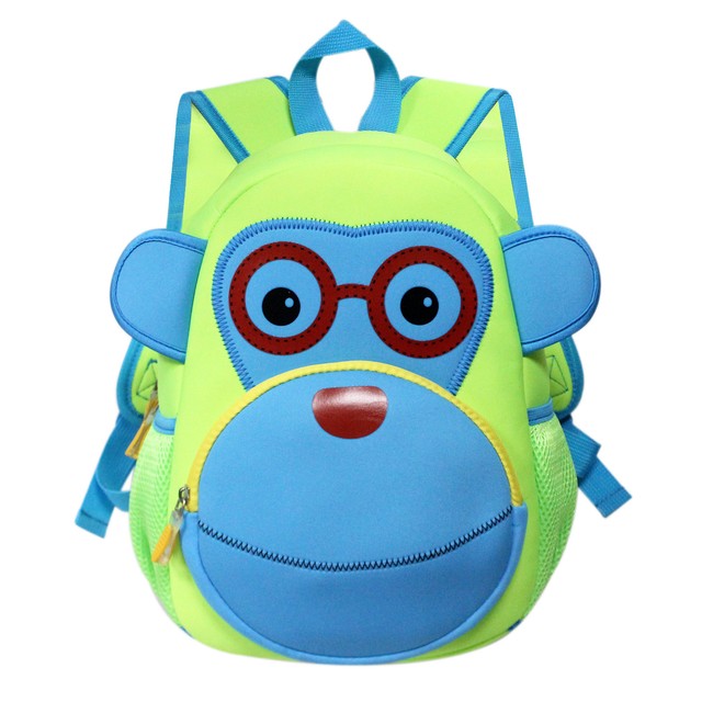 3D Cute Monkey Animal Backpack Embossed Toddler Kids School Bag Daypacks green eBay