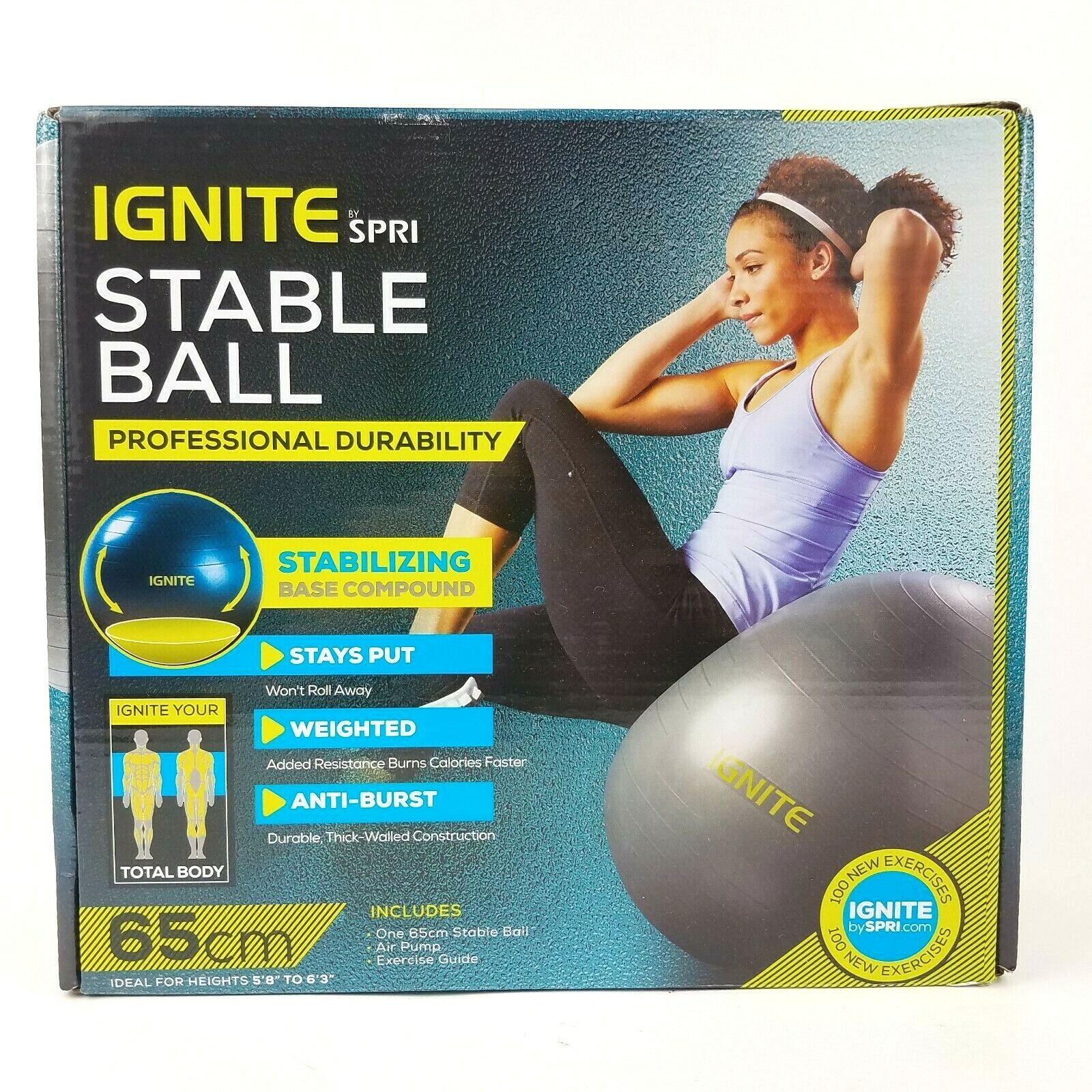 spri 65cm exercise ball