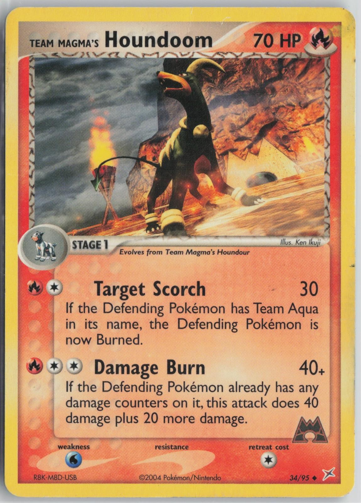 Team Magma's Houndoom 34/95 Uncommon Team Magma vs Team Aqua Pokemon MP