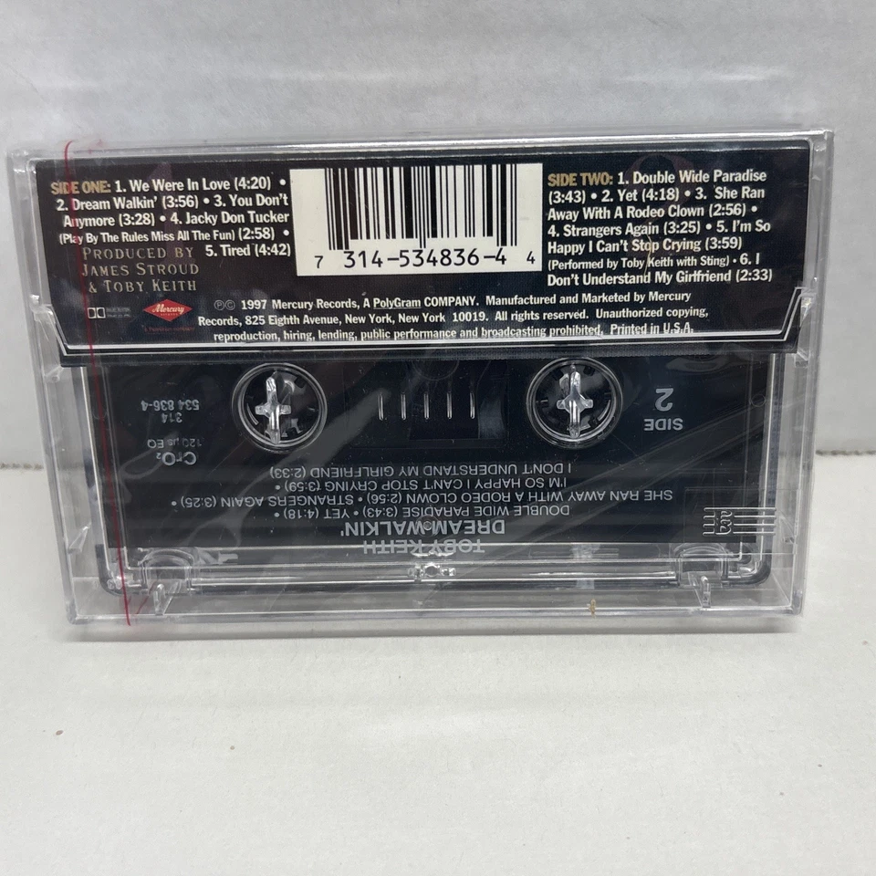 Toby Keith - Dream Walkin’ (1997) Music Cassette Mercury 314-534 836-4 Sealed - Image 2 of 4