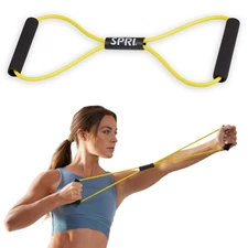 SPRI Ultra Toner Figure 8 Resistance Band with Padded Handles Great for Stret...