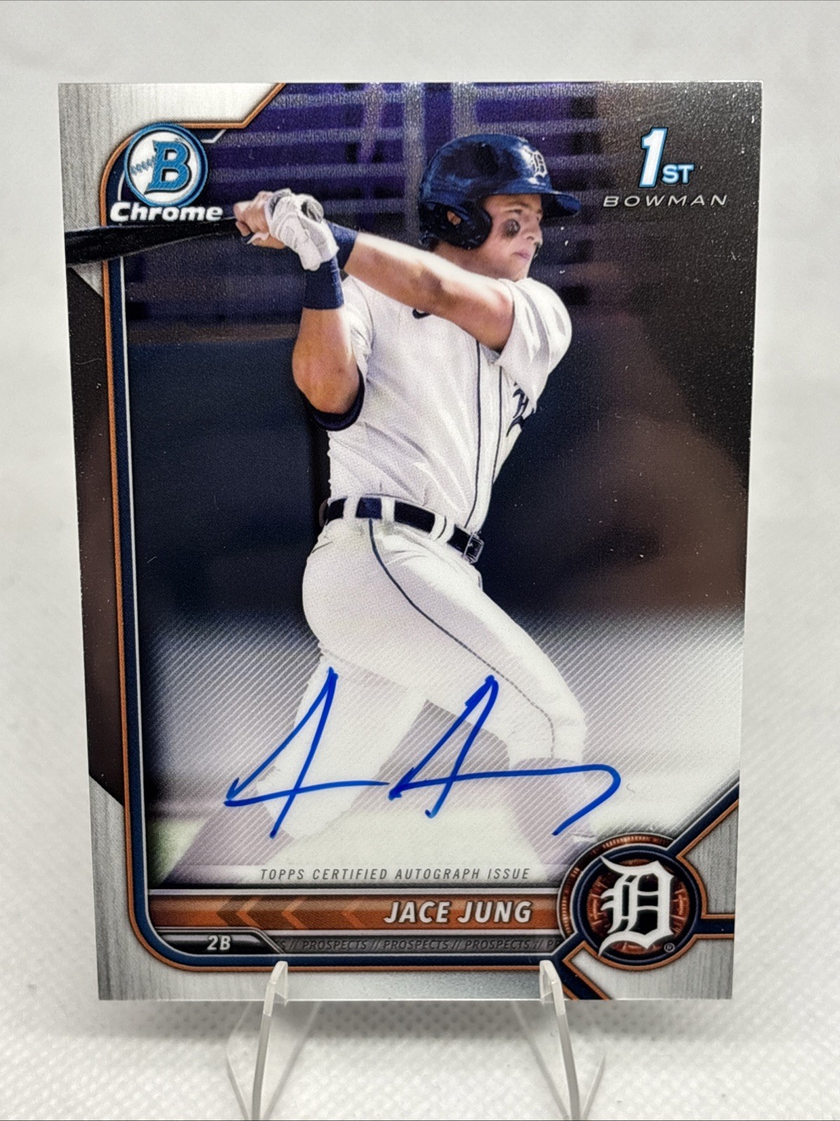 2022 Bowman Draft Jace Jung Chrome Auto 1st Prospect #CDA-JJ Tigers