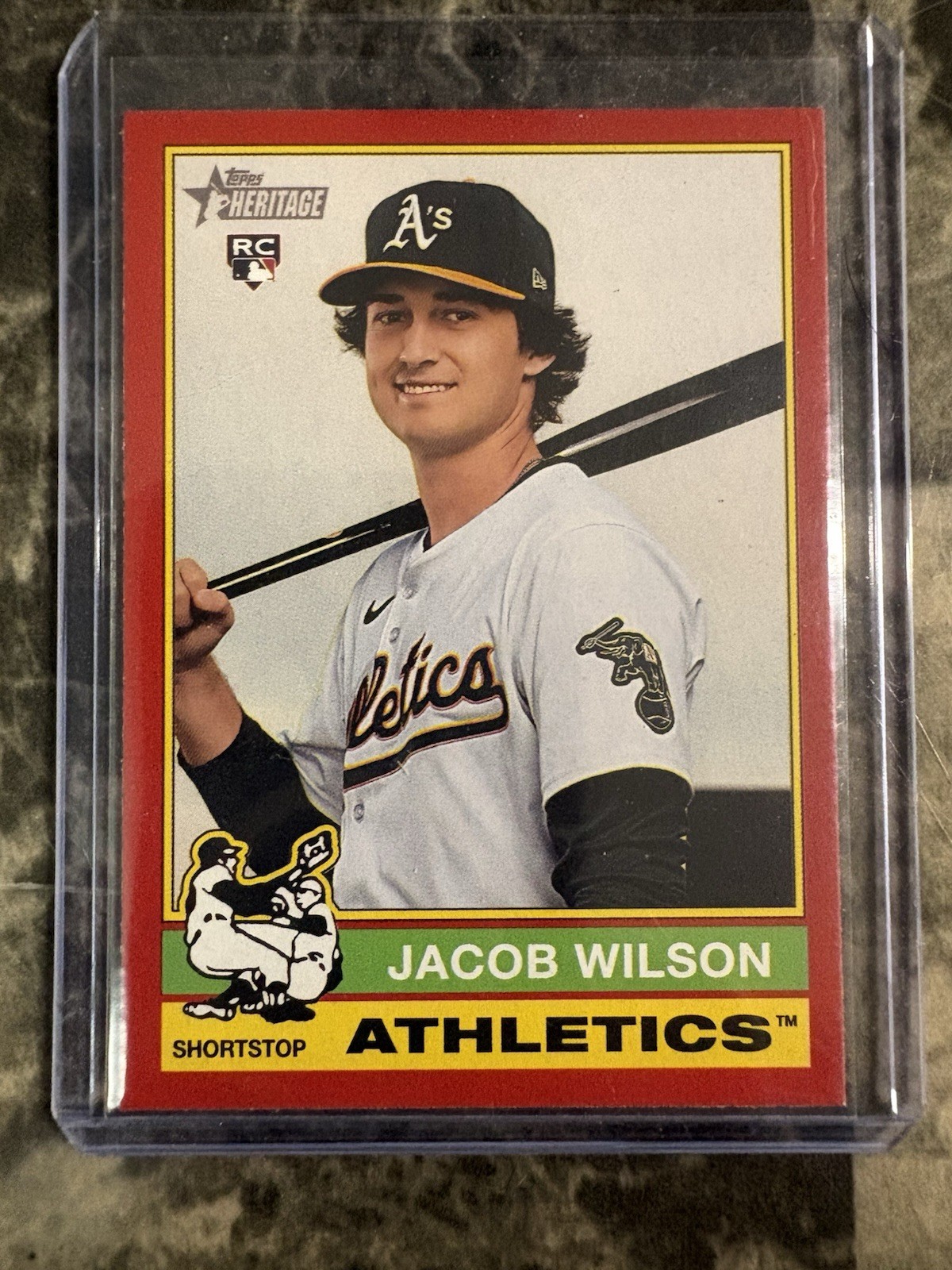 2025 Topps Heritage #15 Jacob Wilson RC Red Border Parallel