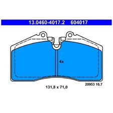 Satz Bremsbeläge Bremsklötze hinten für Porsche 911 993 959 | 23858170