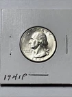 1941 Philadelphia Mint Silver Washington Quarter BU GEM