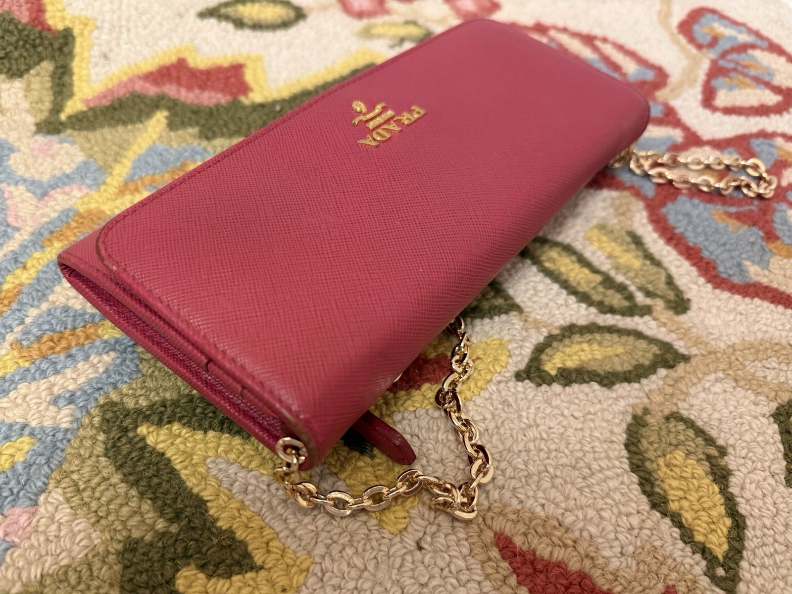 PRADA Peonia Feminine Saffiano Leather Long Flap Bifold W/ Added Crossbody thumbnail 5