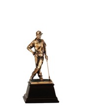 Golf Sculpture Bronze Color Statue 15 Inches Golfers Gift Item
