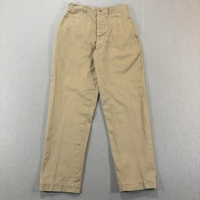 Vintage 60s US Military Officer Chino Pants Trousers Vietnam Fits 29x29.5 Khaki