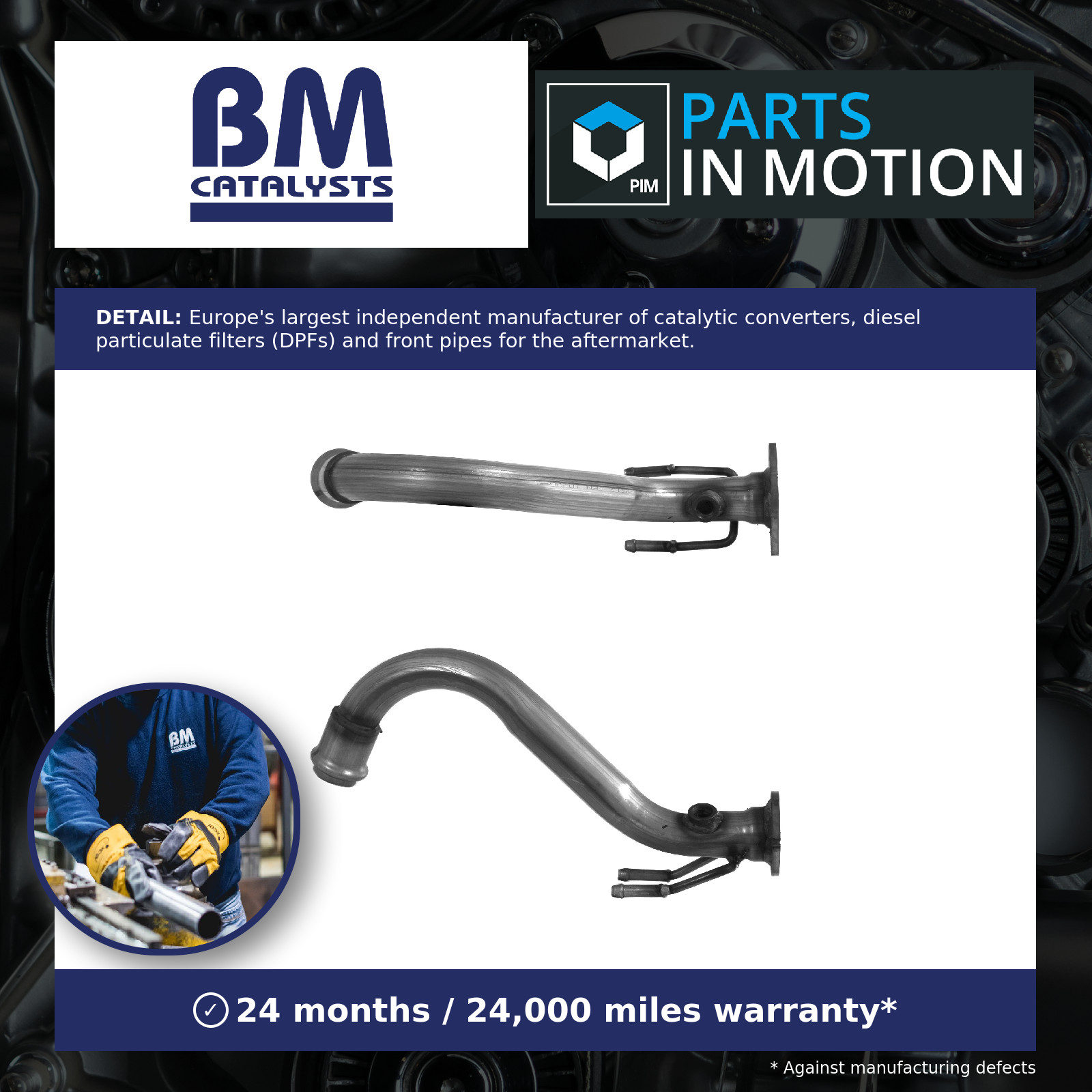 BM Catalysts Connecting Exhaust Pipe BM51015 & fitting kit FK51015B - Image 3