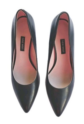 Nine West Shoes Sz 8 Black Leather Heels ''NWASTORIA'' Women's Pumps M