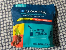 Liquid I.V. Hydration Multiplier 30 Individual Packets Lemon lime & Strawberry