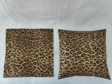 RALPH LAUREN ARAGON LEOPARD New Fabric Handmade 2 TOSS PILLOW COVER SHAMS 16x16"