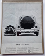 Vintage Volkswagen Bug Print Advertisement from 1965 Saturday Evening Post