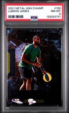 2021-22 Skybox Metal Universe Championship Galaxy LeBron James #100 PSA 8
