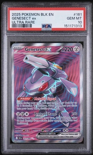 PSA 10 GEM MINT 2025 Pokemon Black Bolt GENESECT EX #161 Ultra Rare