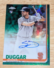 Steven Duggar 2019 Topps Chrome GREEN REFRACTOR ROOKIE AUTOGRAPH #'ed /99