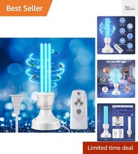 1 Pack 25 Watt UV Light, UVC Lamp with E27 Base and Remote Control, UV Light ...