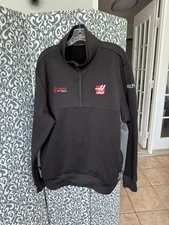 HAAS F1 Team Men’s Pullover, Black, XXL 1/4 Zipper