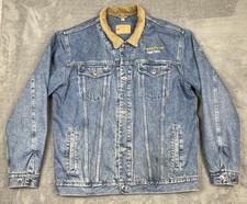 VTG Swingster Denim Jacket Mens XLT Blue Flan...